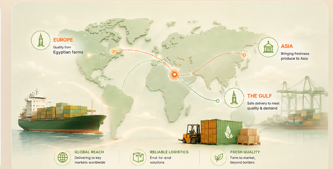 Capital Agro export infographic showing shipments to Europe, Asia and the Gulf