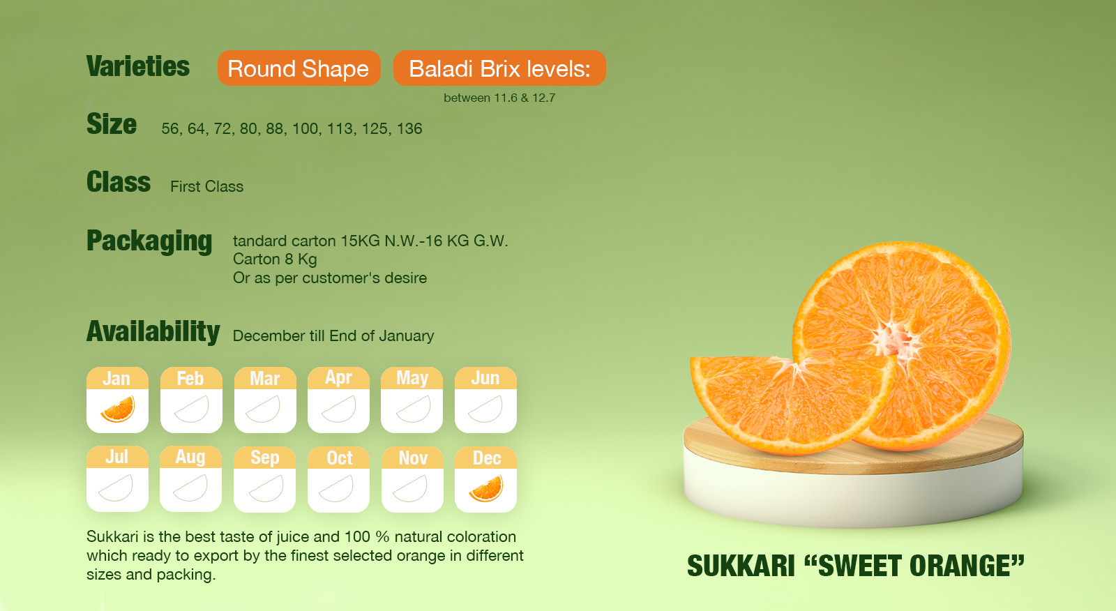 Sukkari Orange Calendar