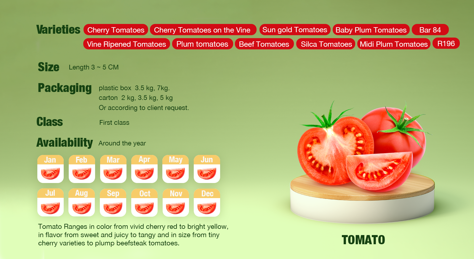 Tomato Calendar