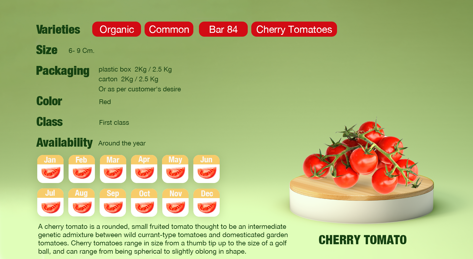 Cherry Tomato Calendar